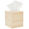 Unfinished Wood Tissue Box Cover for DIY Custom Design, Square Wooden Tissue Cover Holder with Slide Out Bottom for Home Decor, Arts & Crafts, Kid's Toys, Bathroom Décor (5x5.8 in)